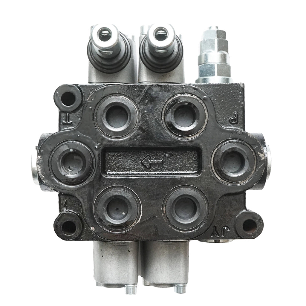 Distributore idraulico a 2 leve 150 Bar, portata 80 L/min M22x1,5mm