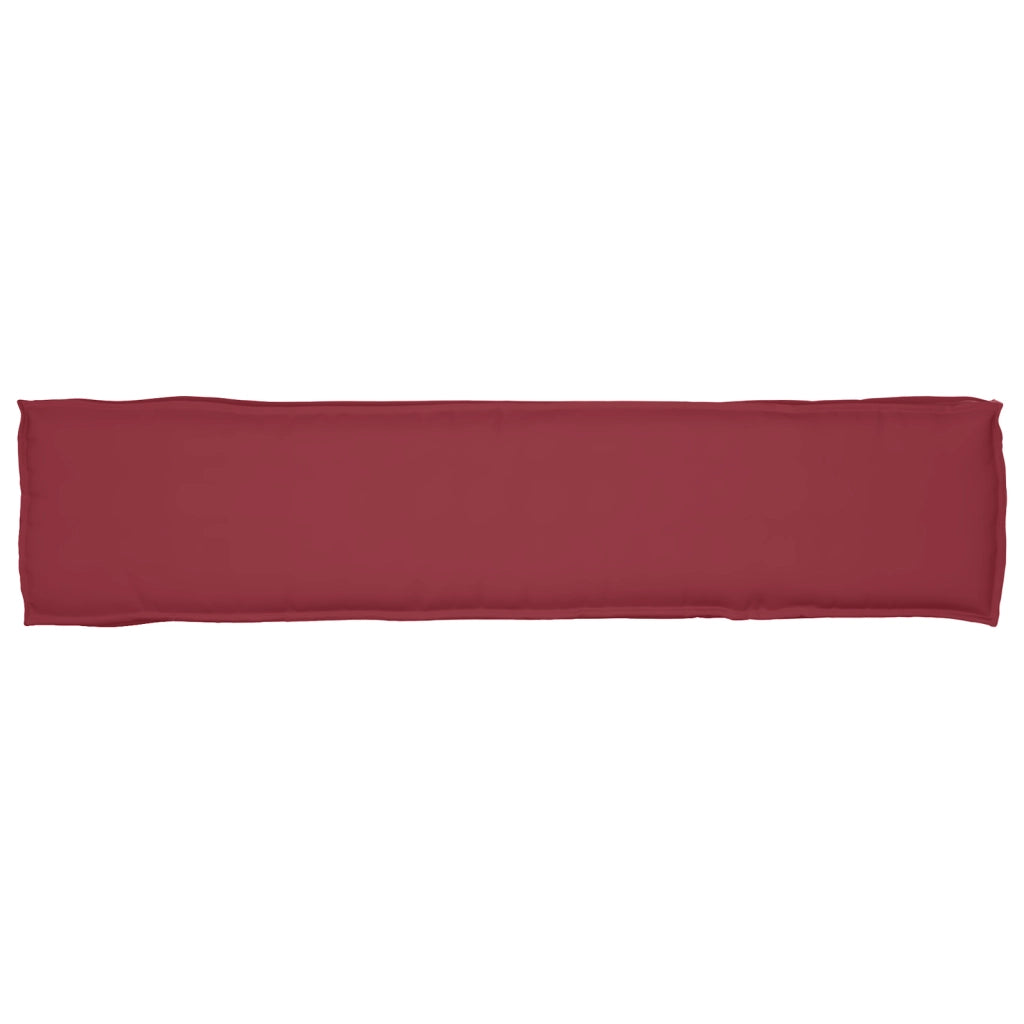 Cuscino per panchina Rosso vino 180x40x8 cm Tessuto Oxford