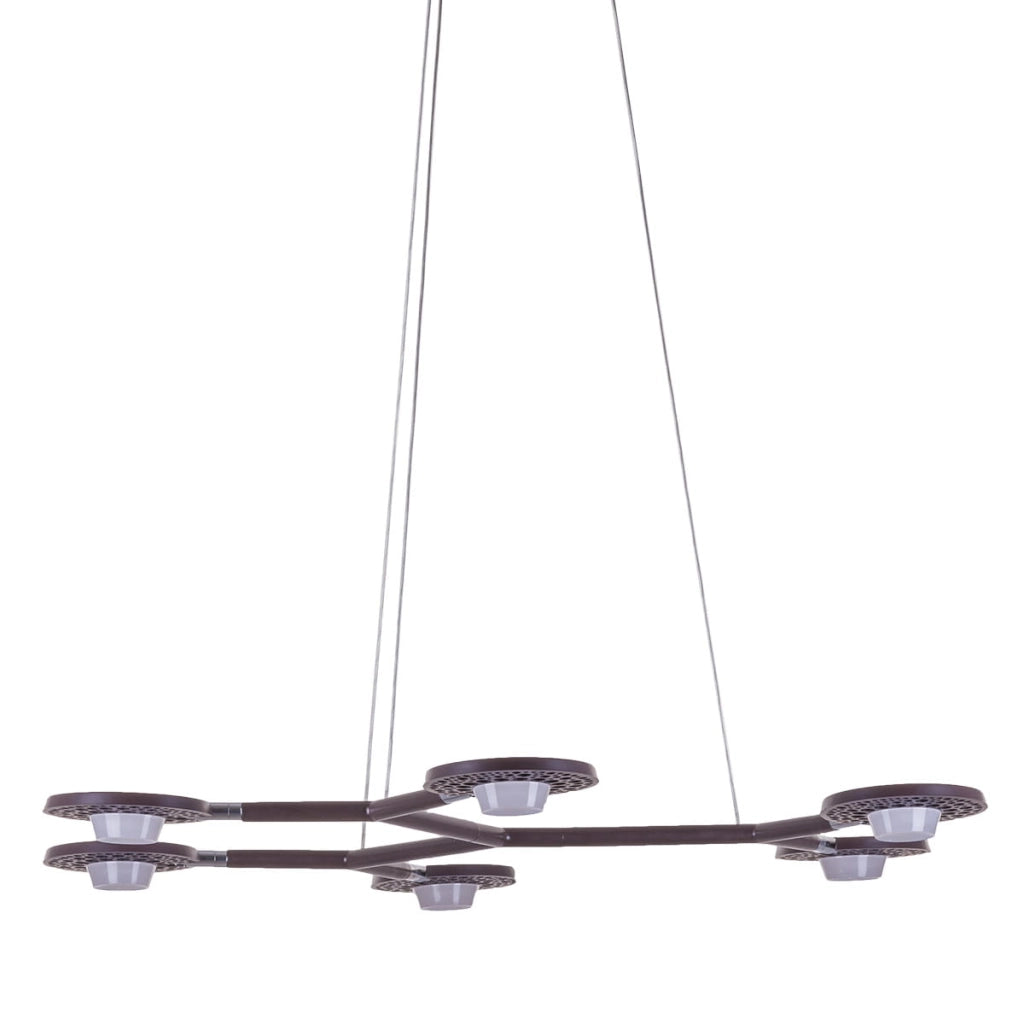 Lampada a sospensione Italux Kresyda LED 6 luci bronzo