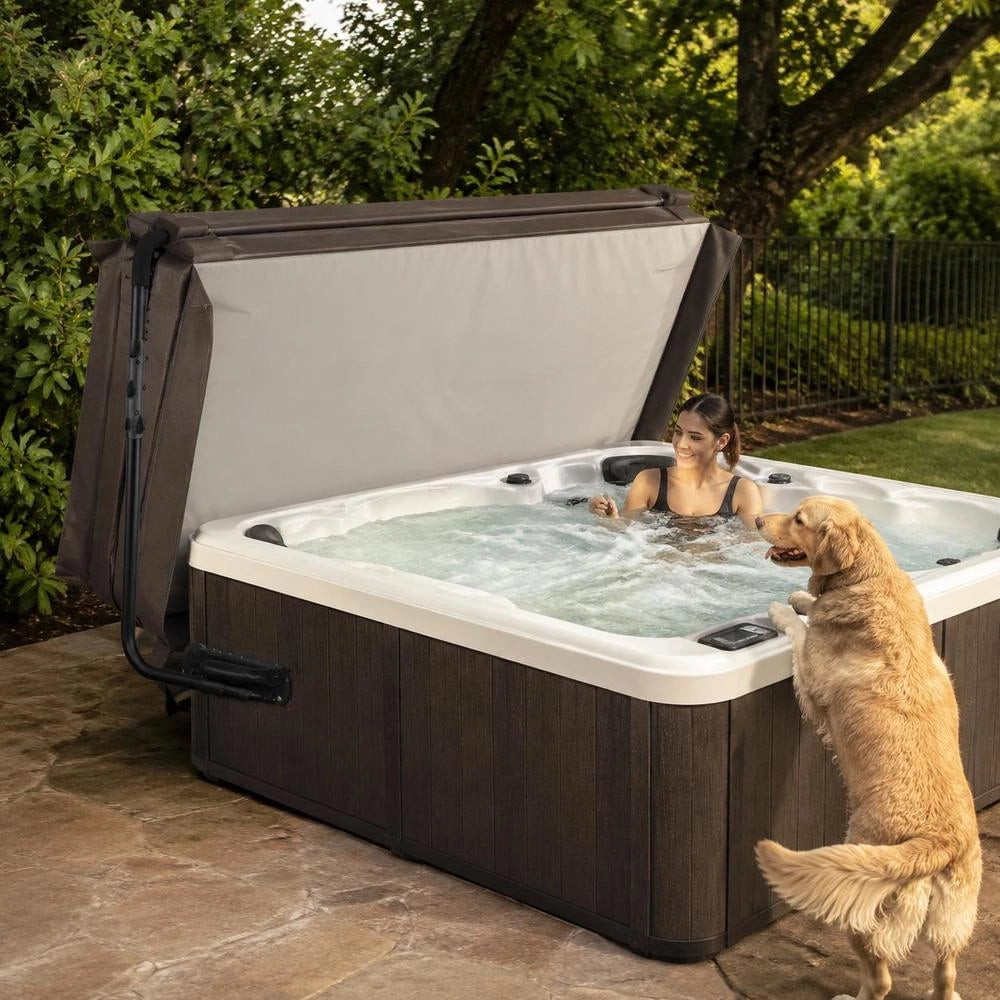 Whirlpool Cover Lifter, Spa Cover Lifter, Width 175-255 Cm Adjustable, Installed On Both Sides At The Top, Whirlpool Cover Lifting Device For Bathtubs, Whirlpools, Spas