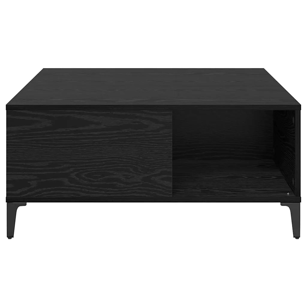 Tavolino da salotto Rovere Nero 80 x 80 x 36,5 cm 881185