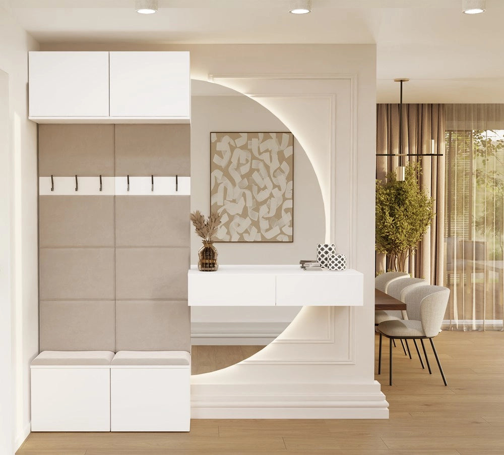 Appendiabiti doppio HAGA II 2w guardaroba per ingresso bianco