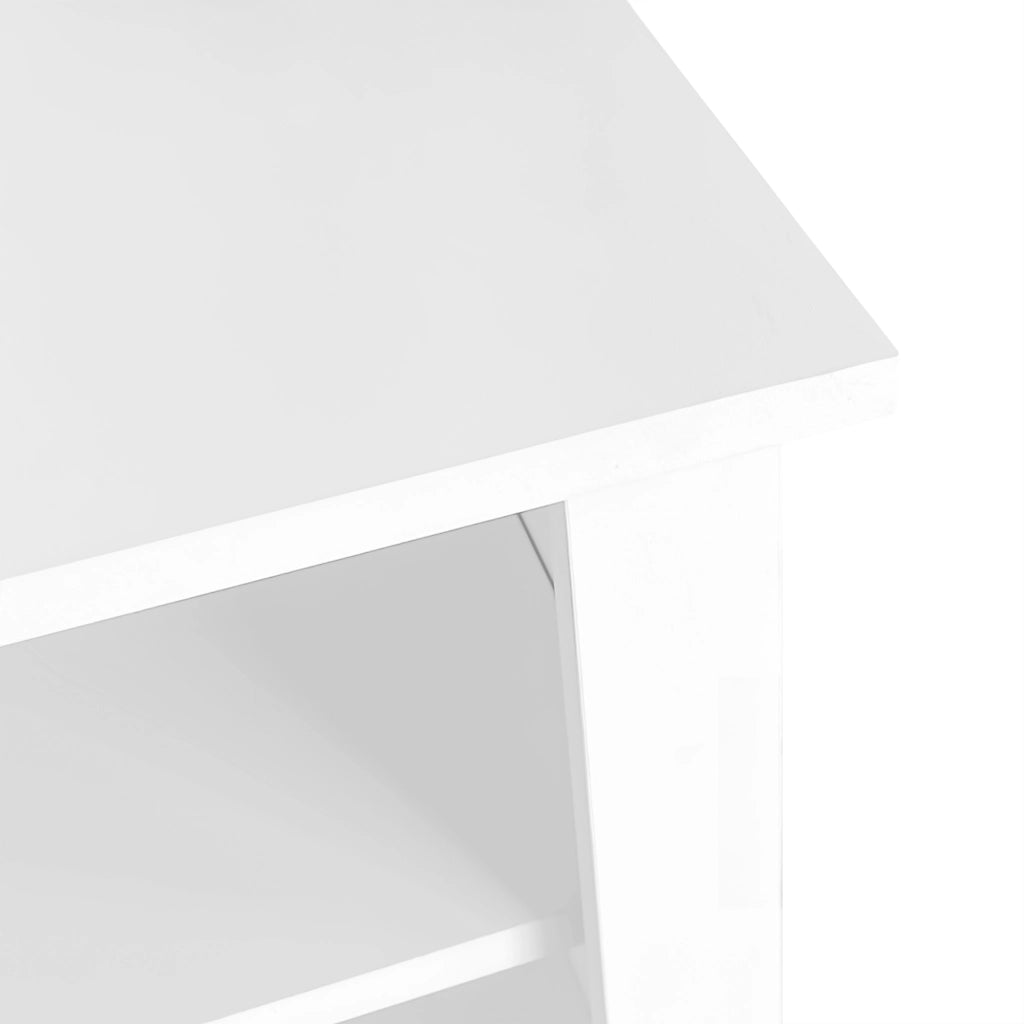 Set Ingresso con Panca, Scarpiera e Appendiabiti ¨C MINIMAL ¨C Bianco, 3 Ganci, H190/L120/P40 cm