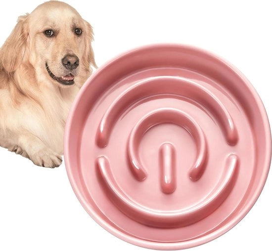 Lentotreno per cani in ceramica - Ø 21 cm 1000 ml rosso salmone
