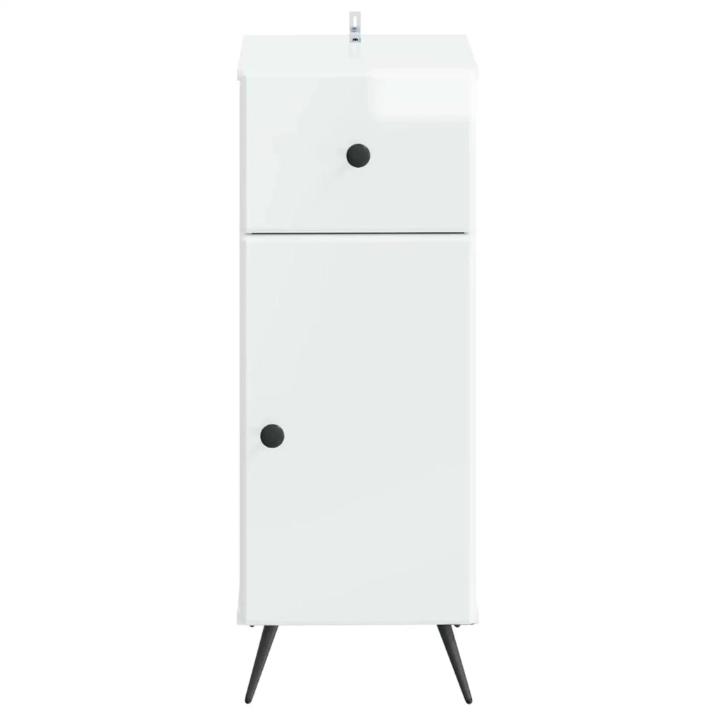 Mobiletto da Bagno BREDA Bianco Lucido 30 x 31 x 80 cm 897489