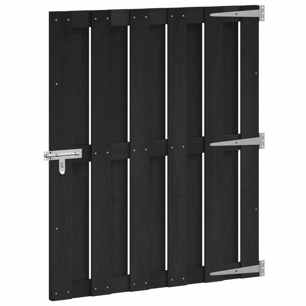 Cancello da giardino 100 x 112 cm WPC e Alluminio Nero 42039044