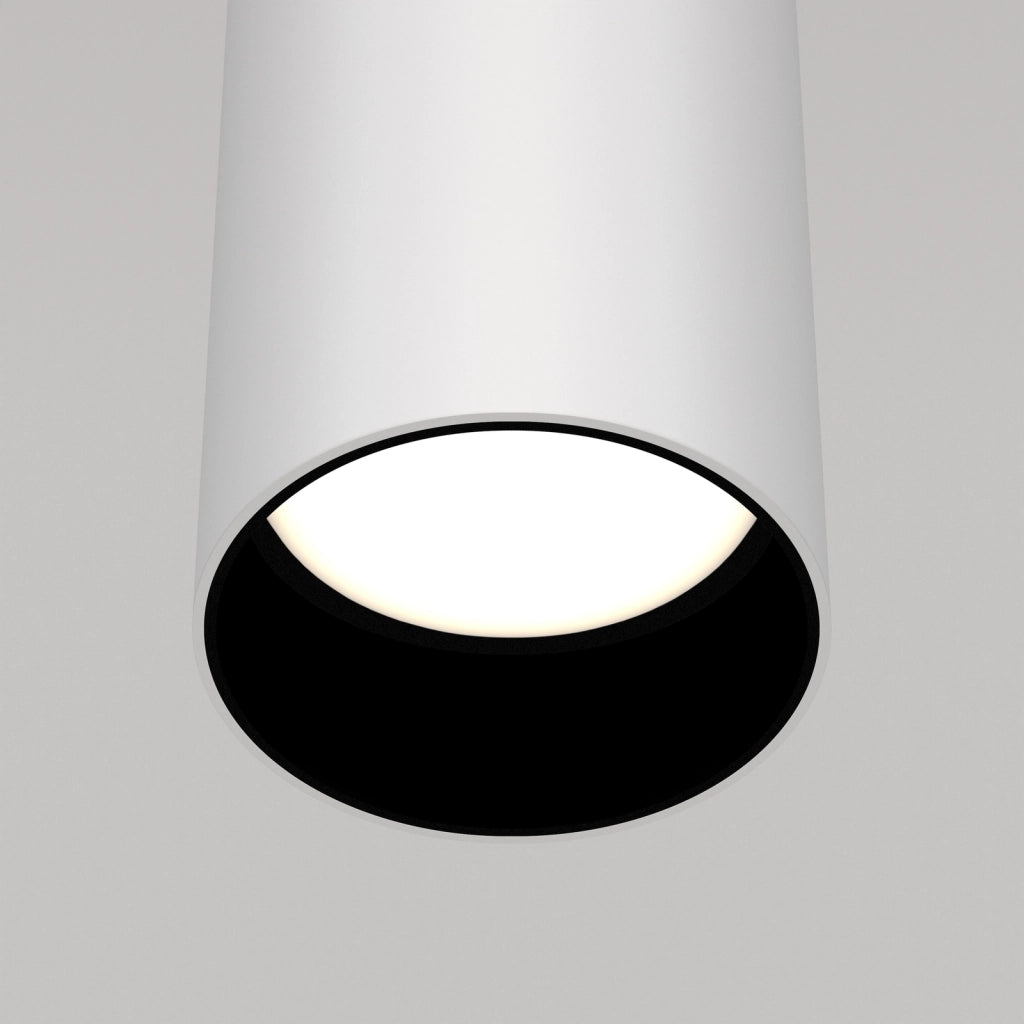 Lampadario A Sospensione Moderno Focus Alluminio Bianco 1 Luce Gu10 10W