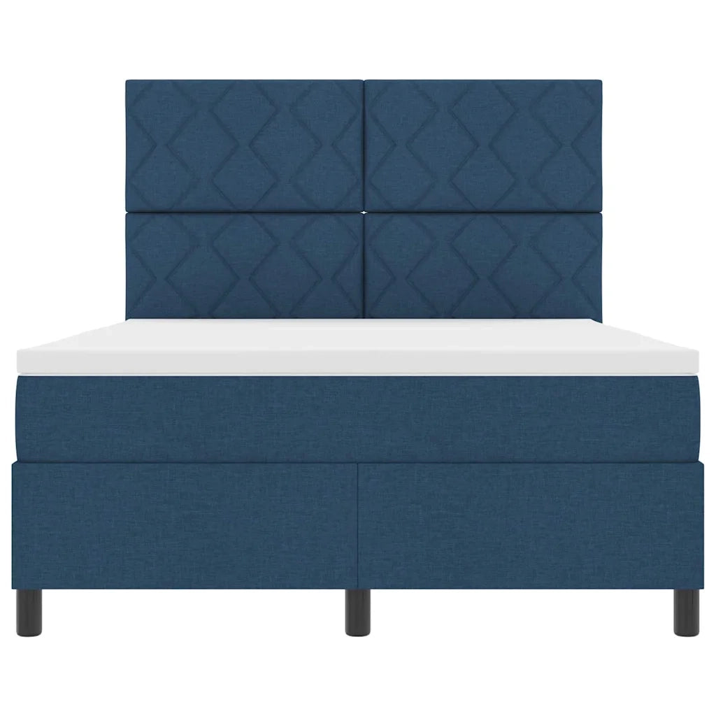 Letto a molle con materasso Blu 160 x 200 cm Tessuto 3339482