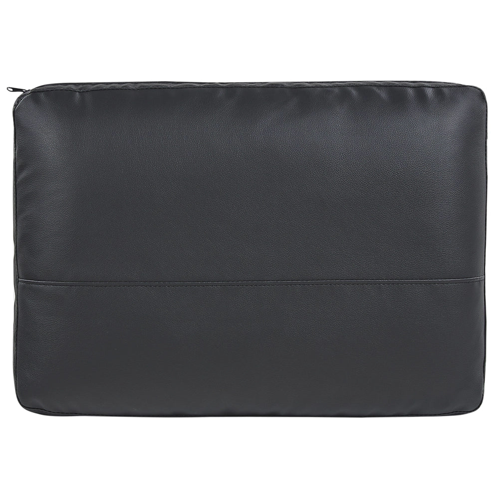 Divano nero in ecopelle gambe in metallo 156 x 87 x 72 cm 2 posti divano classico salotto moderno