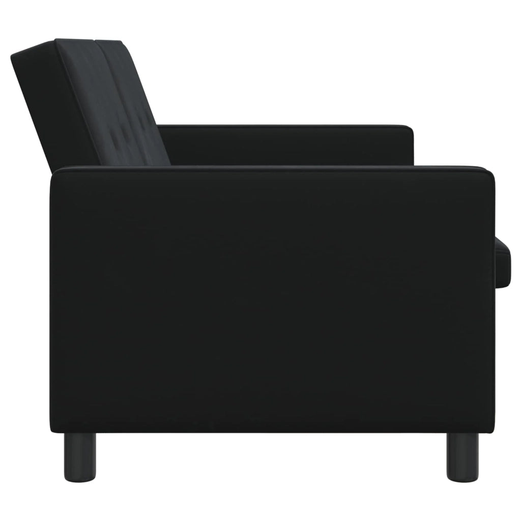 Divano letto Nero Tessuto