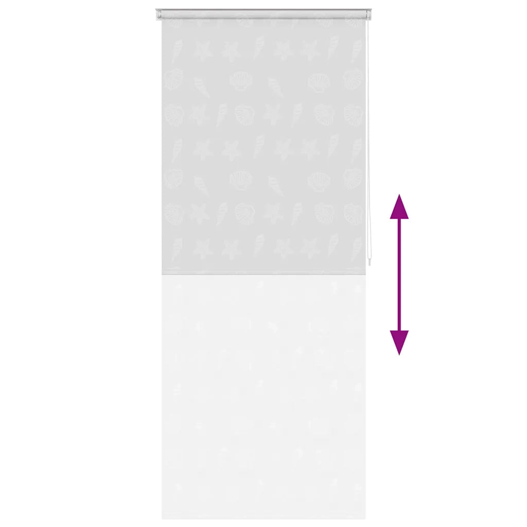 Tenda a Rullo per Doccia 100x240 cm con Motivo Stella Marina