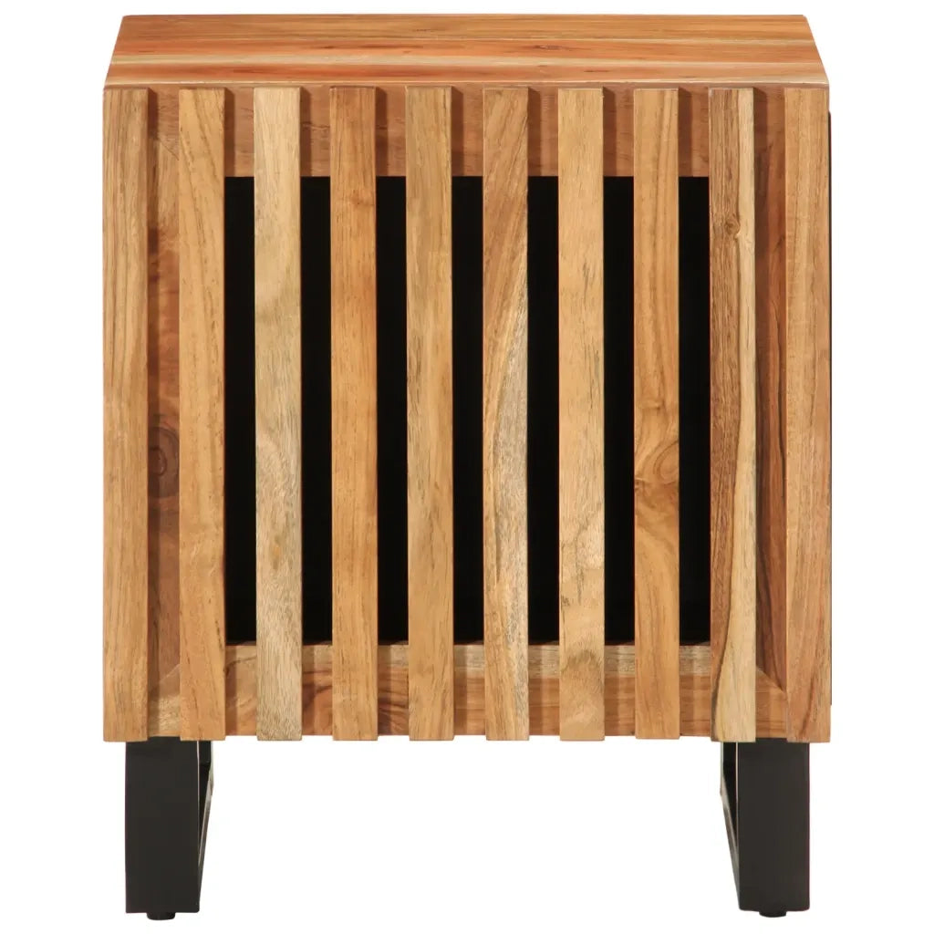 Comodini 2pz 40x34x46 cm in Legno Massello di Acacia 377419