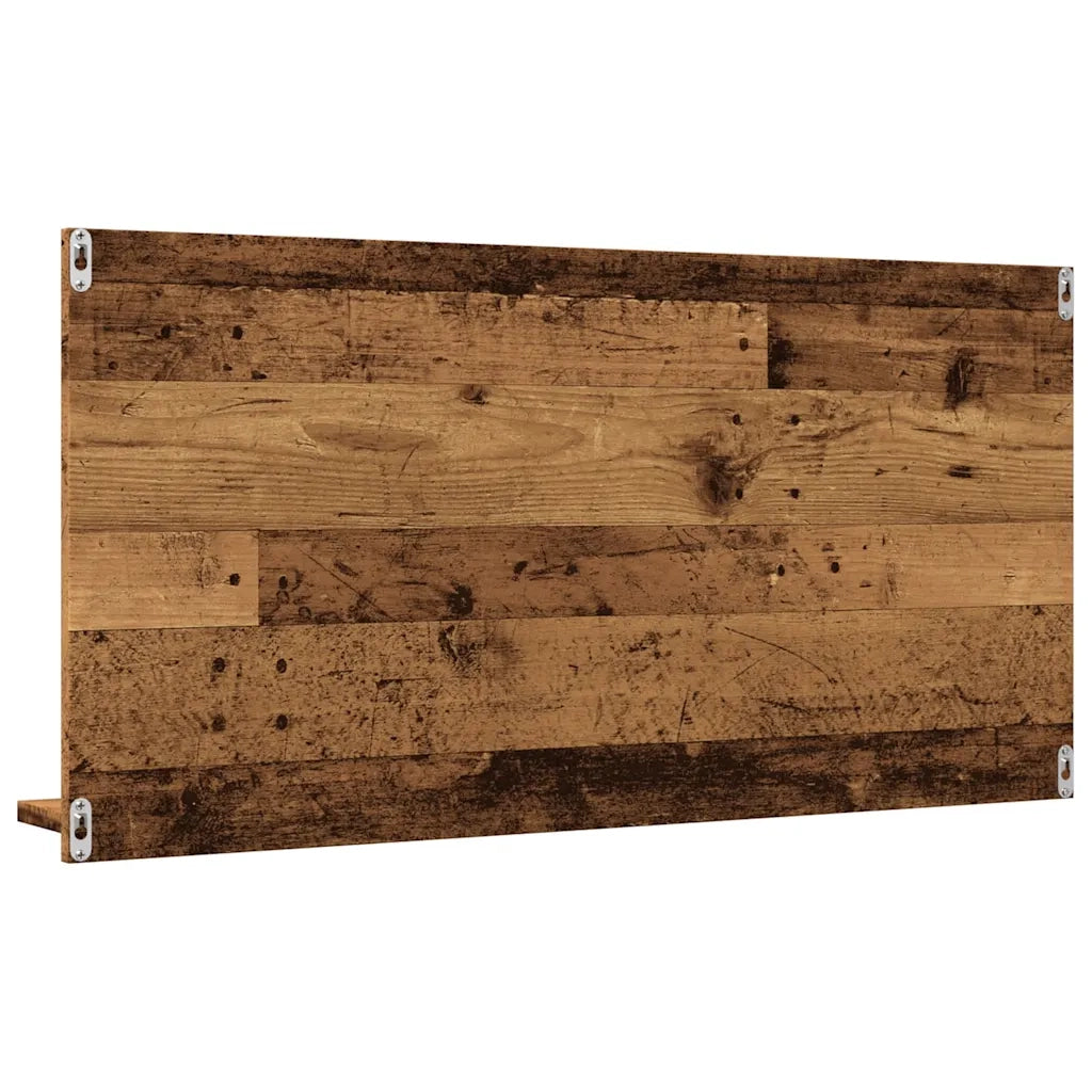 Mobiletto da bagno a parete con specchio e ripiani fissi 90 x 11 x 45 cm legno composito finitura effetto legno anticato 02_0050829