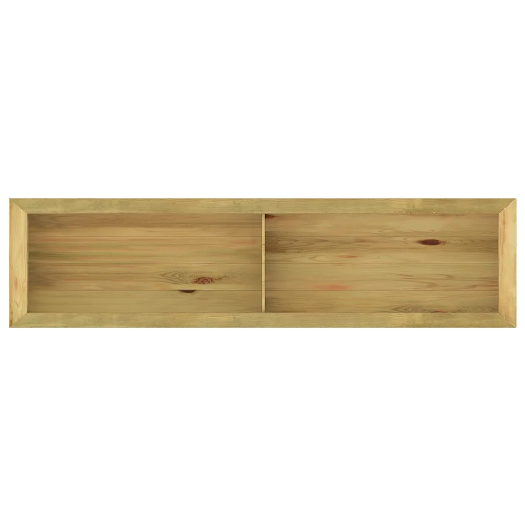 Fioriera | Cassetta per fiori | Vaso Rialzata 196x50x50 cm in Legno di Pino Impregnato