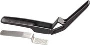 Knoflookpers ergonomico con setaccio rimovibile - Vincitore dei test - Snipper di aglio di alta qualità - Nero/argento - 1 pezzo