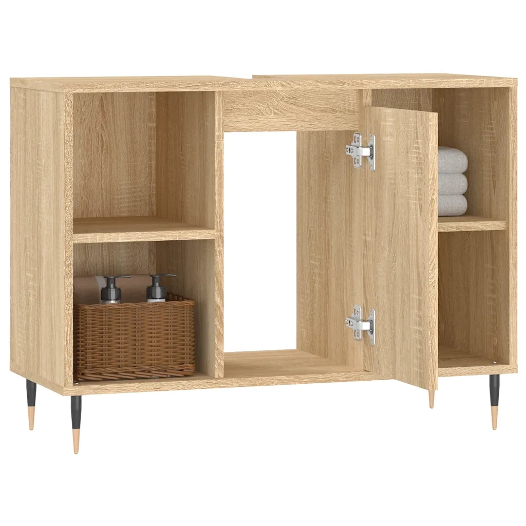 Mobile da Bagno Rovere Sonoma 80x33x60 cm in Legno Multistrato 831623