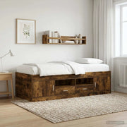 Telaio del letto con storage con porta Rovere Fumo 80 x 200 cm 3429495