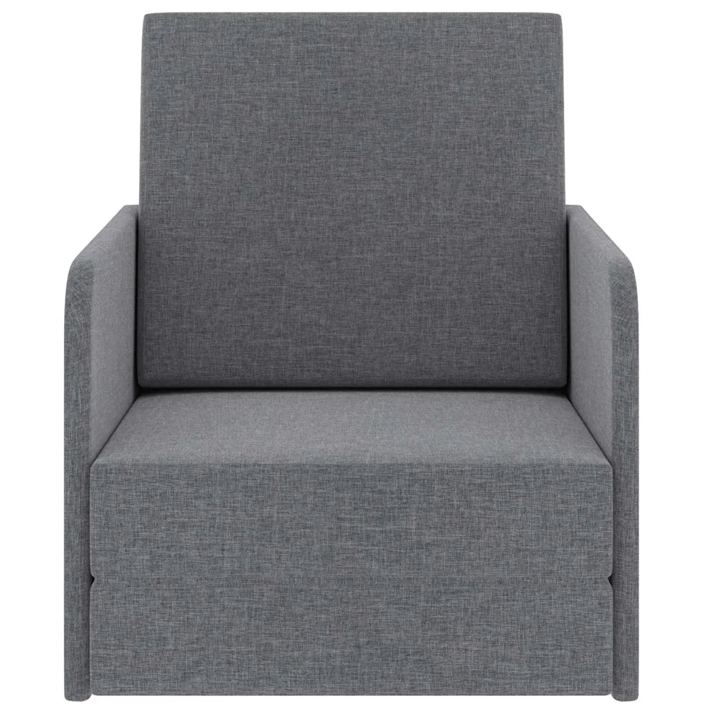 Poltrona | Sedia Relax Letto Convertibile Grigio Chiaro in Tessuto
