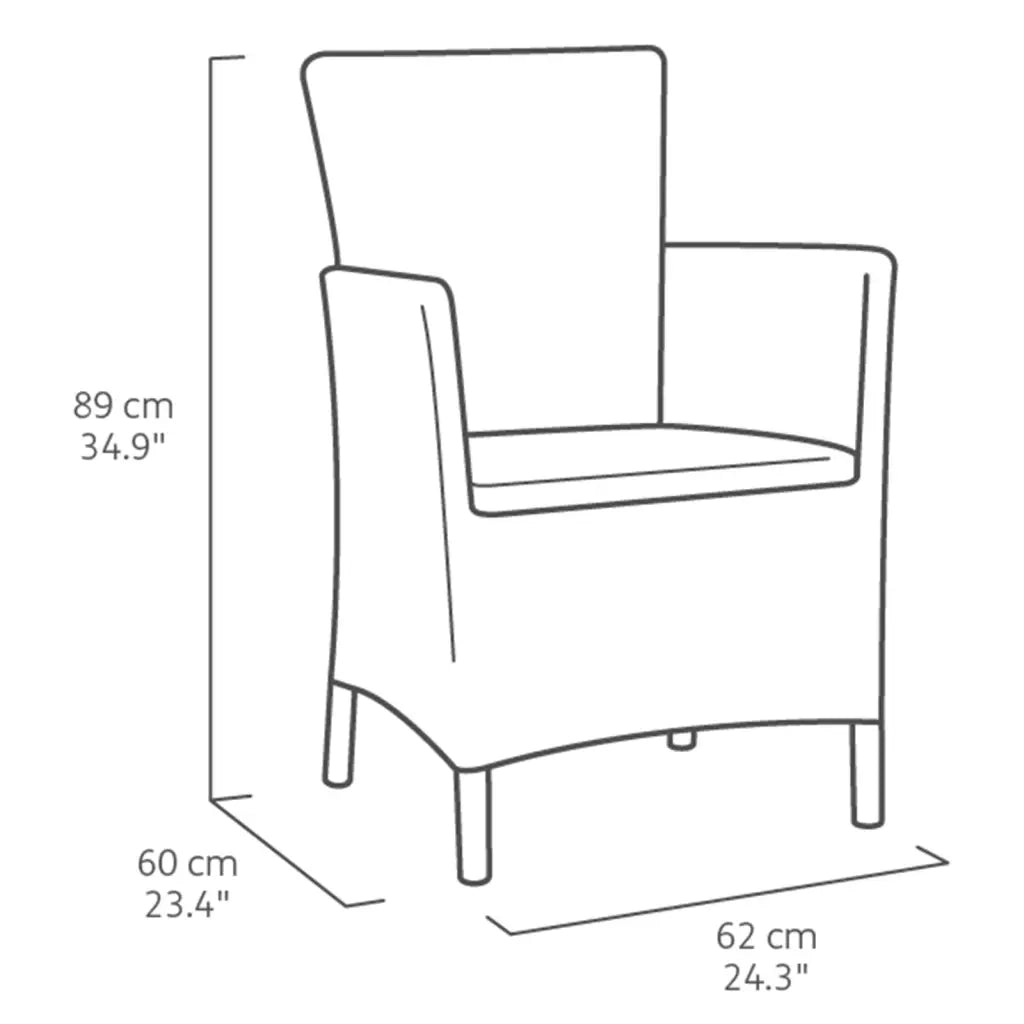 Keter Set da Pranzo per Esterni 3 pz Iowa Cappuccino 224383 408936