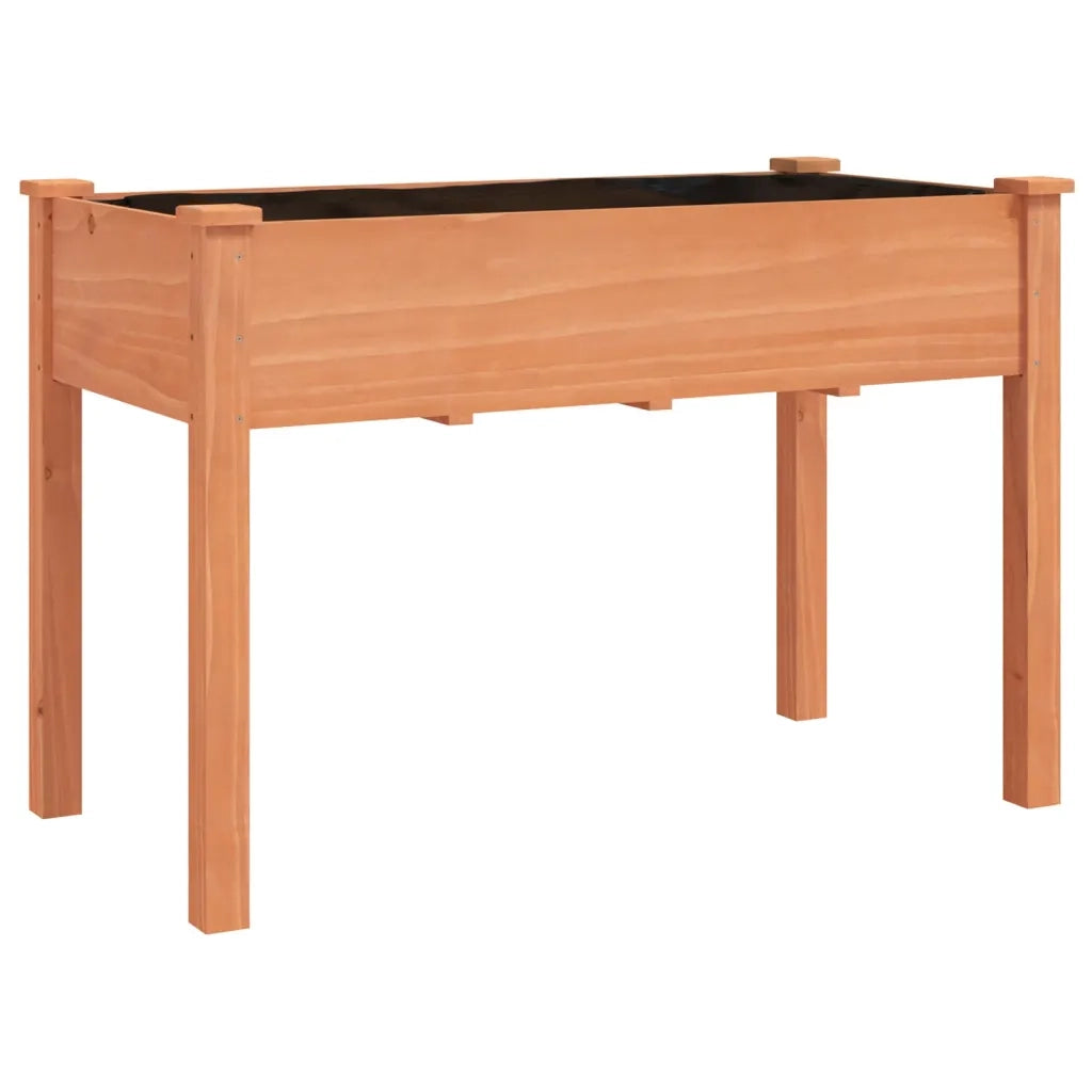 Fioriera con Fodera-Vaso-Contenitore per Piante Marrone 118x59x76cm Legno Massello di Abete