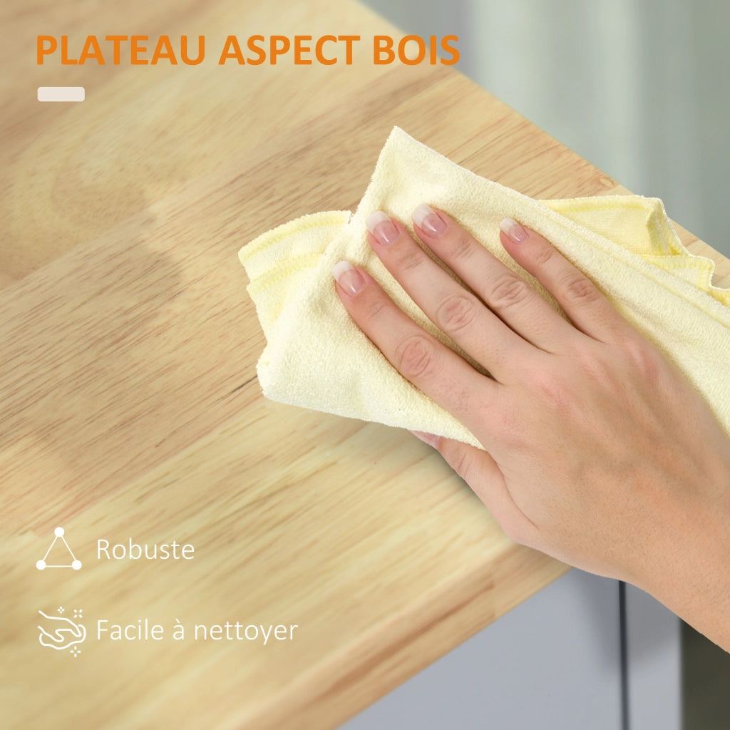 Carrello da cucina con ruote e cassetto ¨C zephmum ¨C bianco