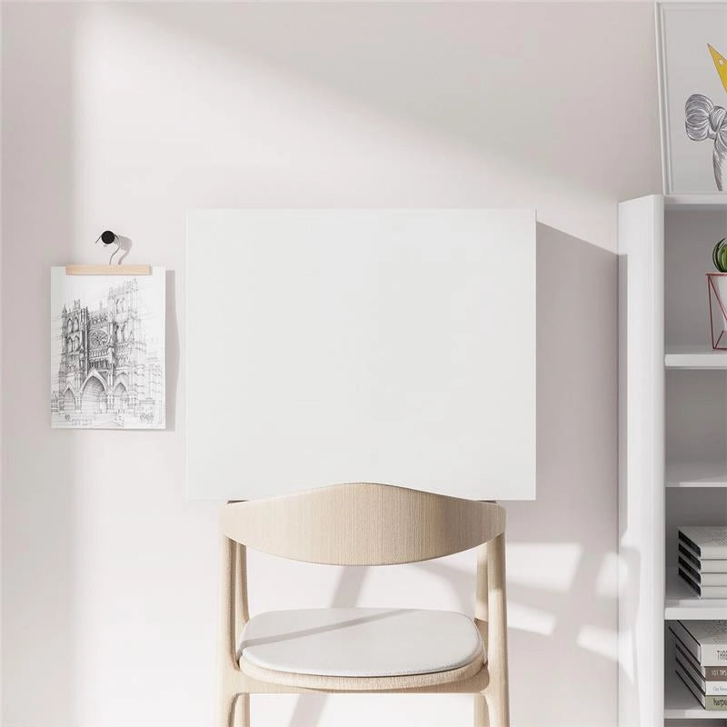 SCRIVANIA A MURO PIEGHEVOLE E SALVASPAZIO CON RIPIANI 60X21.5X50 CM BIANCO