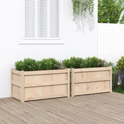 Fioriere da Giardino 2 pz in Legno Massello di Pino 837460