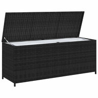 Baule da Giardino Nero 150x50x60 cm in Polyrattan cod mxl 78599