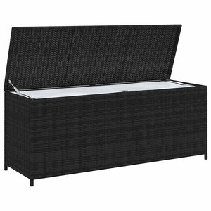 Baule da Giardino Nero 150x50x60 cm in Polyrattan cod mxl 78599