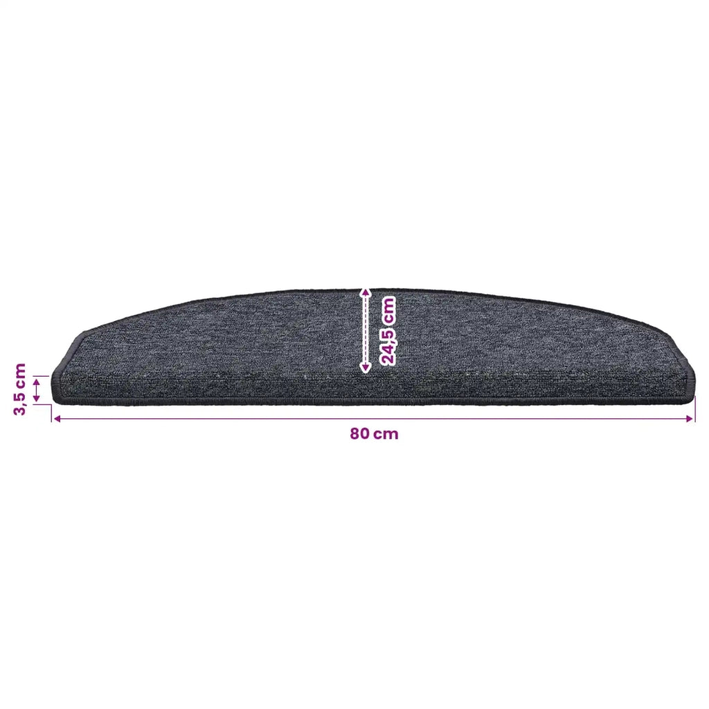 Tappetini per scale autoadesivi 15 pcs Grigio scuro e blu
