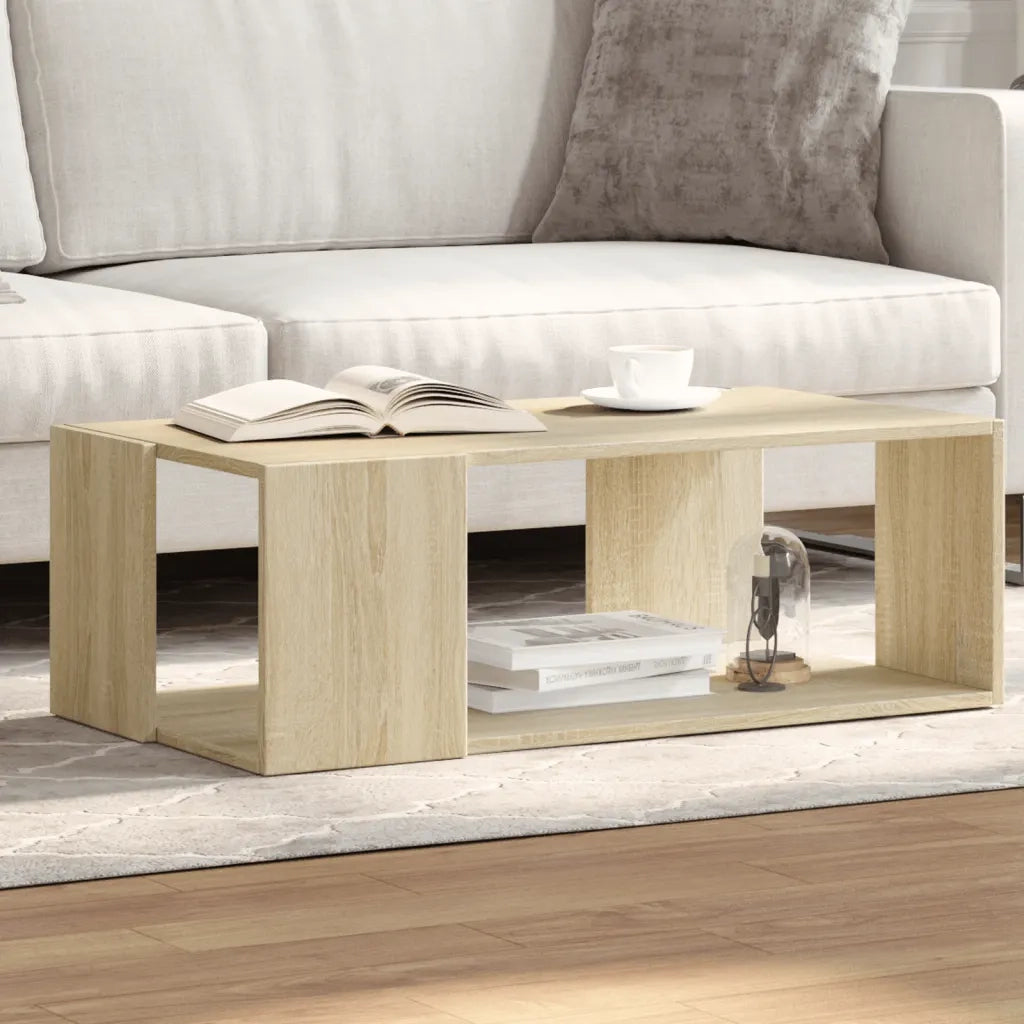 Tavolino Salotto-Tavolino da soggiorno-Tavolo Rovere Sonoma 89,5x48x30 cm Legno Multistrato