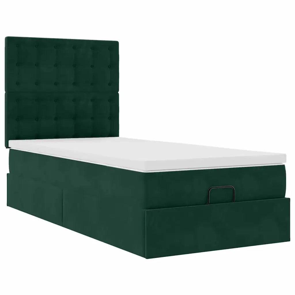 Struttura Letto Pouf con Materassi 90x190 cm in Velluto 3314435