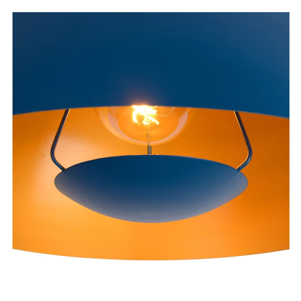 Lampada a sospensione Siemon Ø40 blu oro E27 Lucide