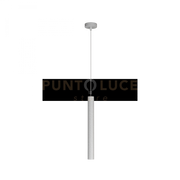 ROUND TUBE SOSPENSIONE 1 LUCE GRIGIO CAVO CM.250 CON BASE 1174-S1-GR