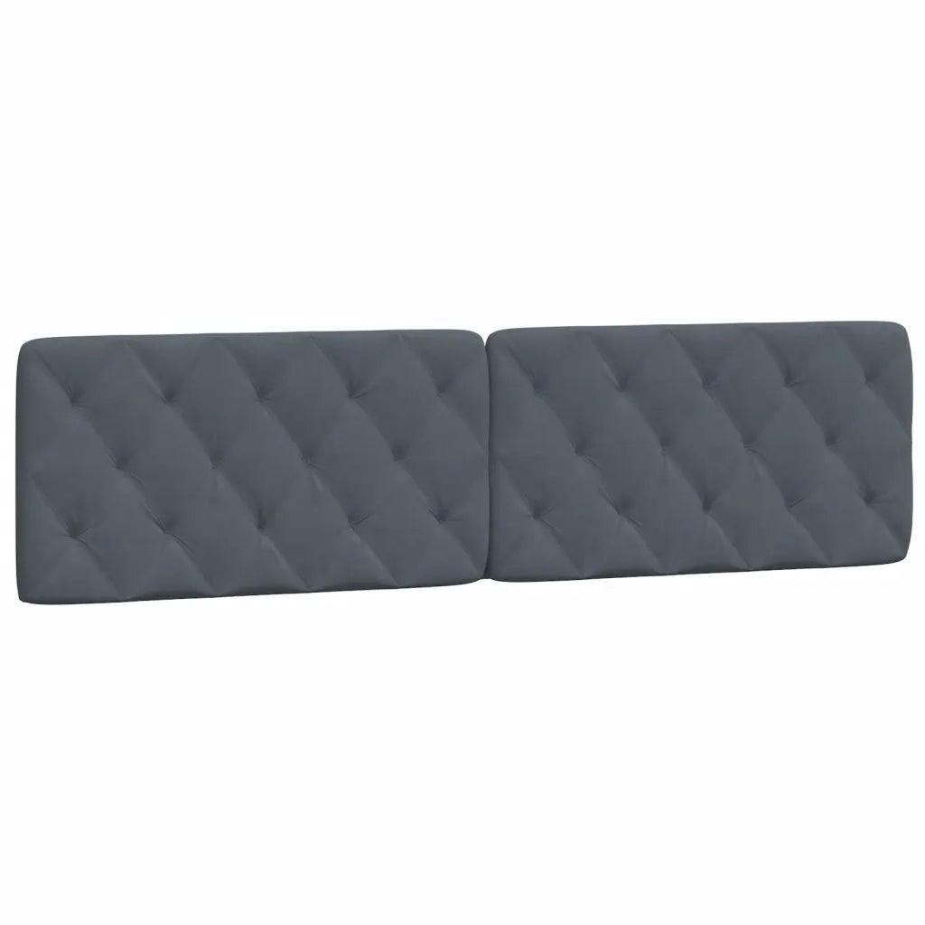Letto con Materasso Grigio Scuro 200x200 cm Velluto