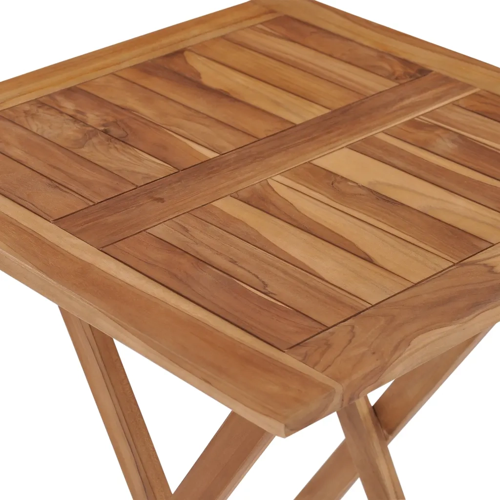 Tavolo da Giardino Pieghevole 60x60x75 cm in Massello di Teak cod mxl 34146