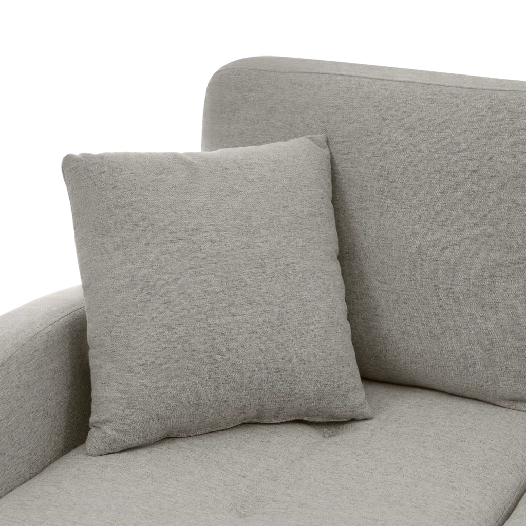 Divano angolare 166x118x77 cm con chaise longue modulare 3 posti grigio