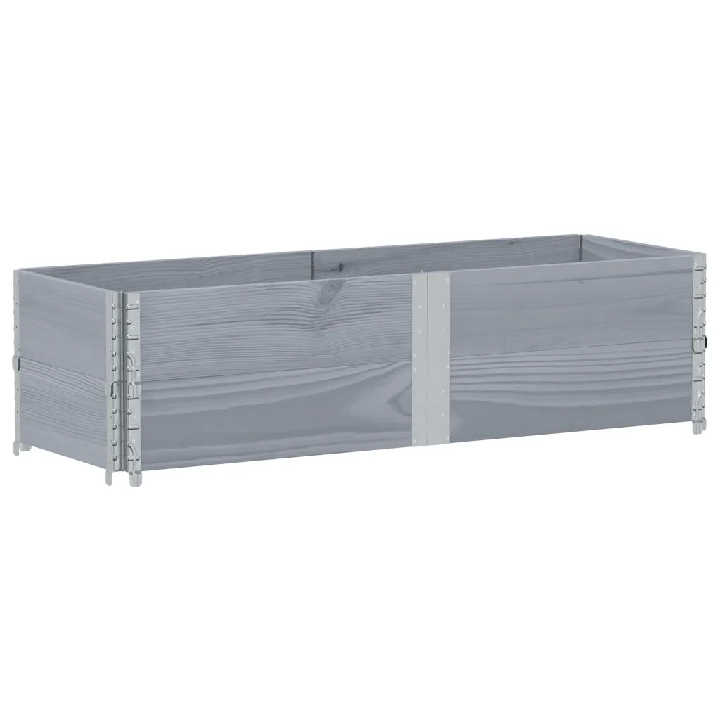 Paretali per Pallet 2 pz Grigi 150x50cm Legno Massello di Pino CFW6515363