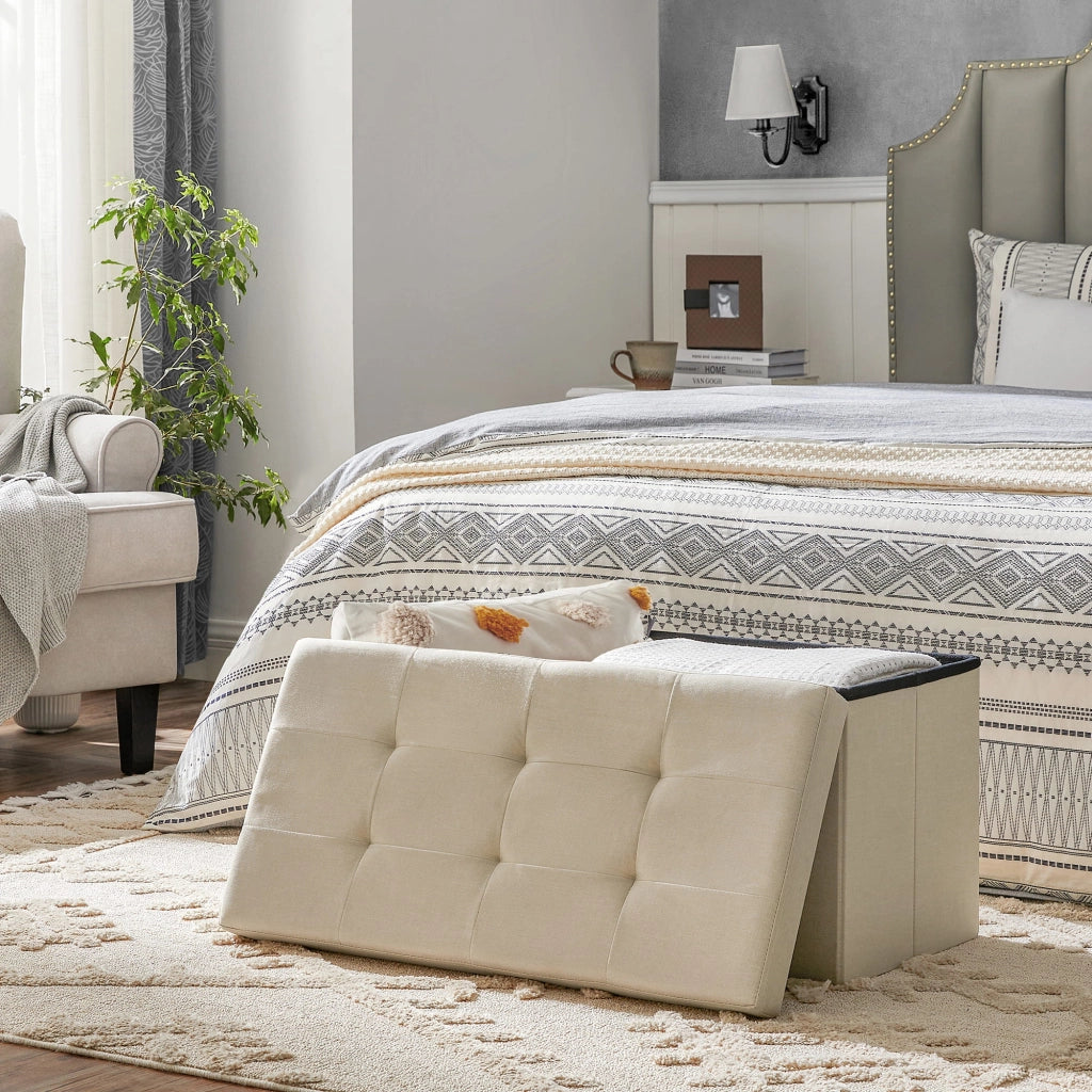 VALORA Pouf contenitore beige per uso domestico LSF47BE