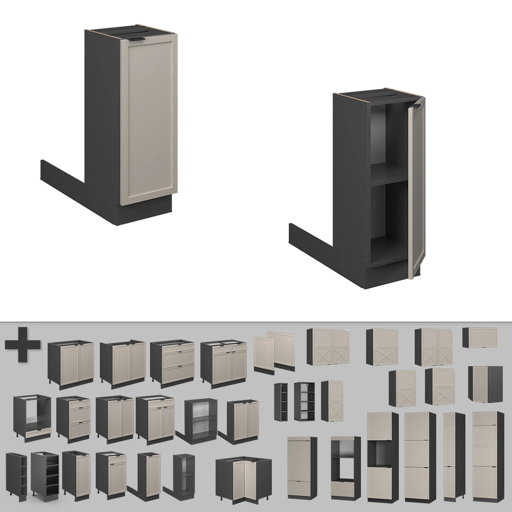 Vicco Isola da cucina GrigioBeige 30 cm senza piano di lavoro