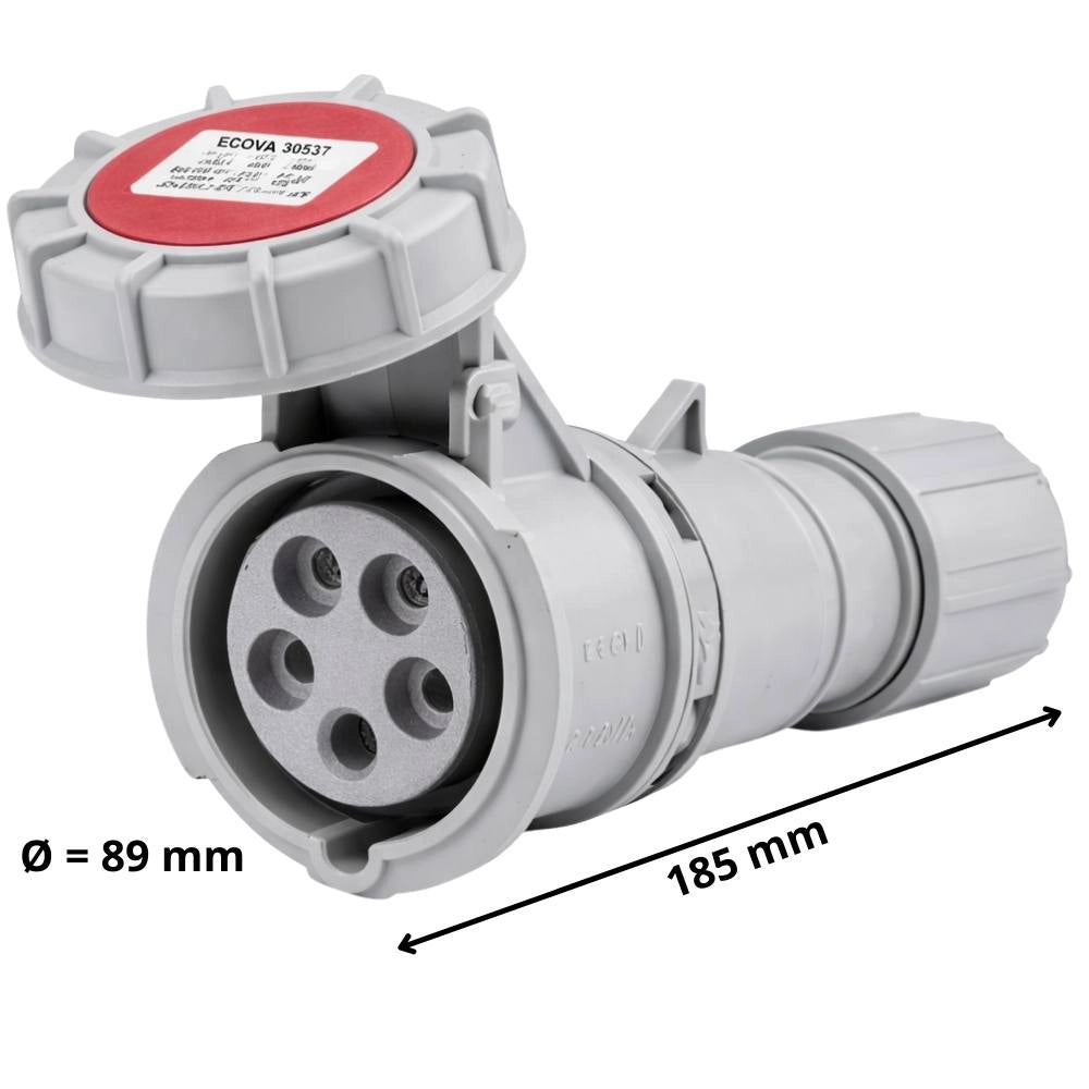 Presa mobile industriale ecova ip67 trifase 16a e 32a *** ampere 32 ampere, confezione 1