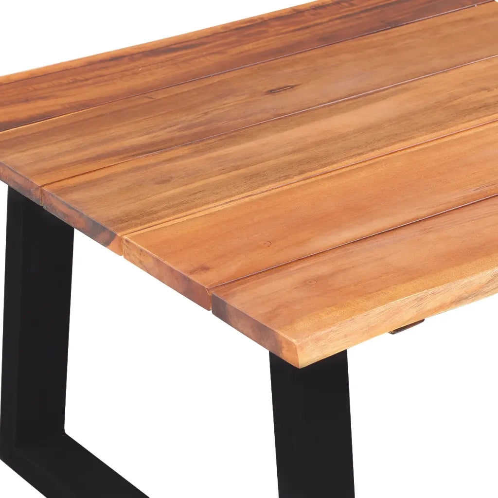 Tavolino da CaffÃ¨ in Legno Massello di Acacia 110x60x40 cm cod mxl 20680