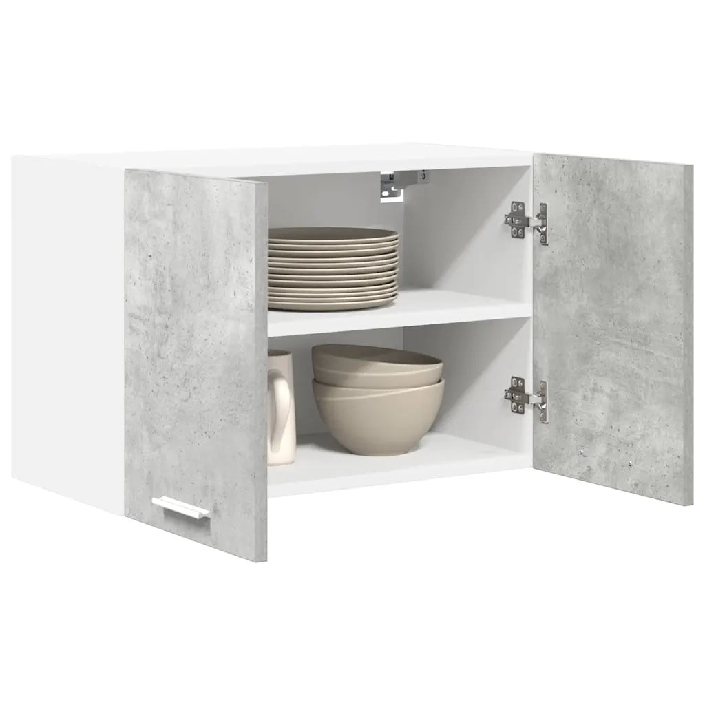 Armadio pensile Grigio Cemento e Bianco 60 x 31 x 40 cm 884168