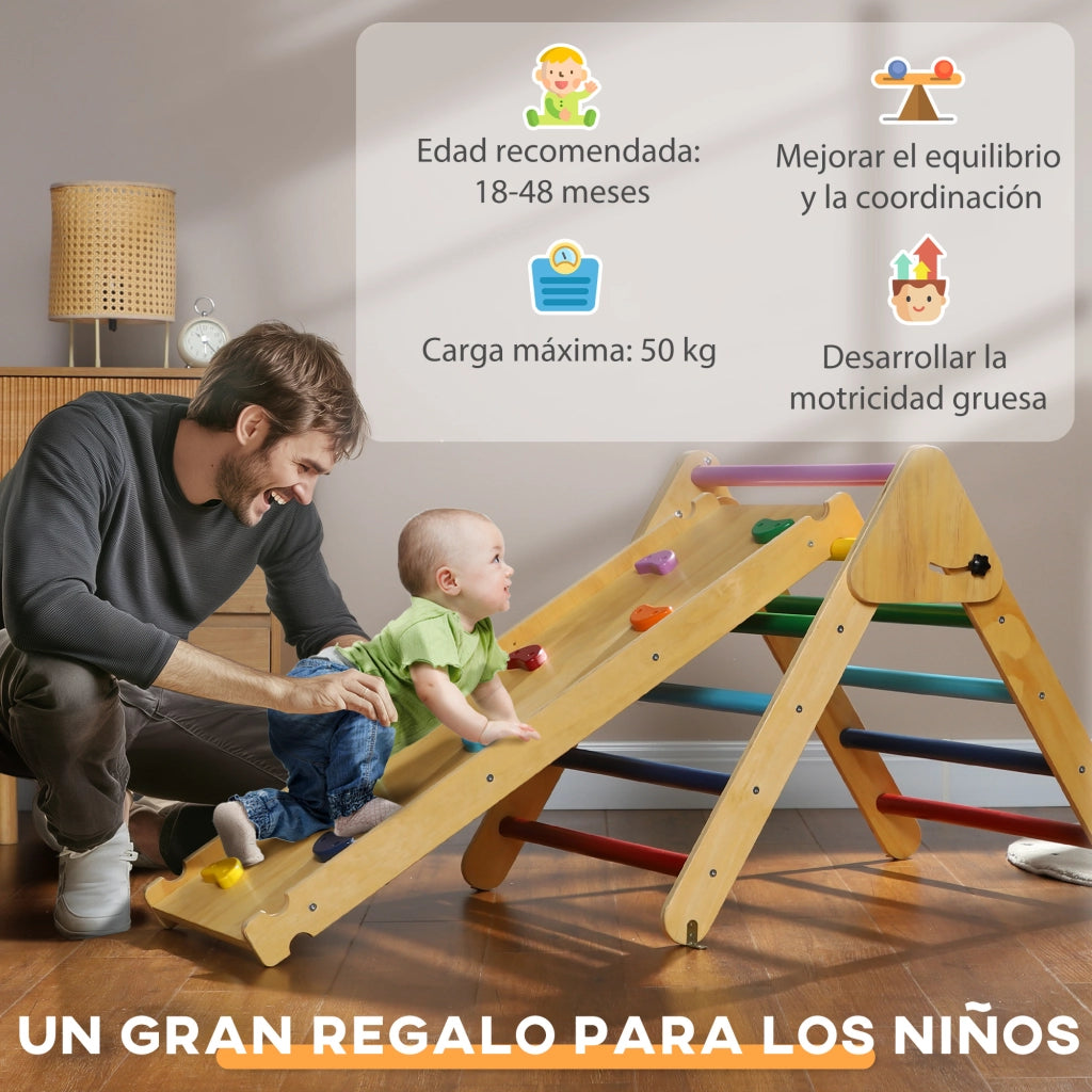 Set di Gioco 3 in 1 con Scivolo e Scala ¨C zephmum ¨C 147x64.5x63 cm Multicolore
