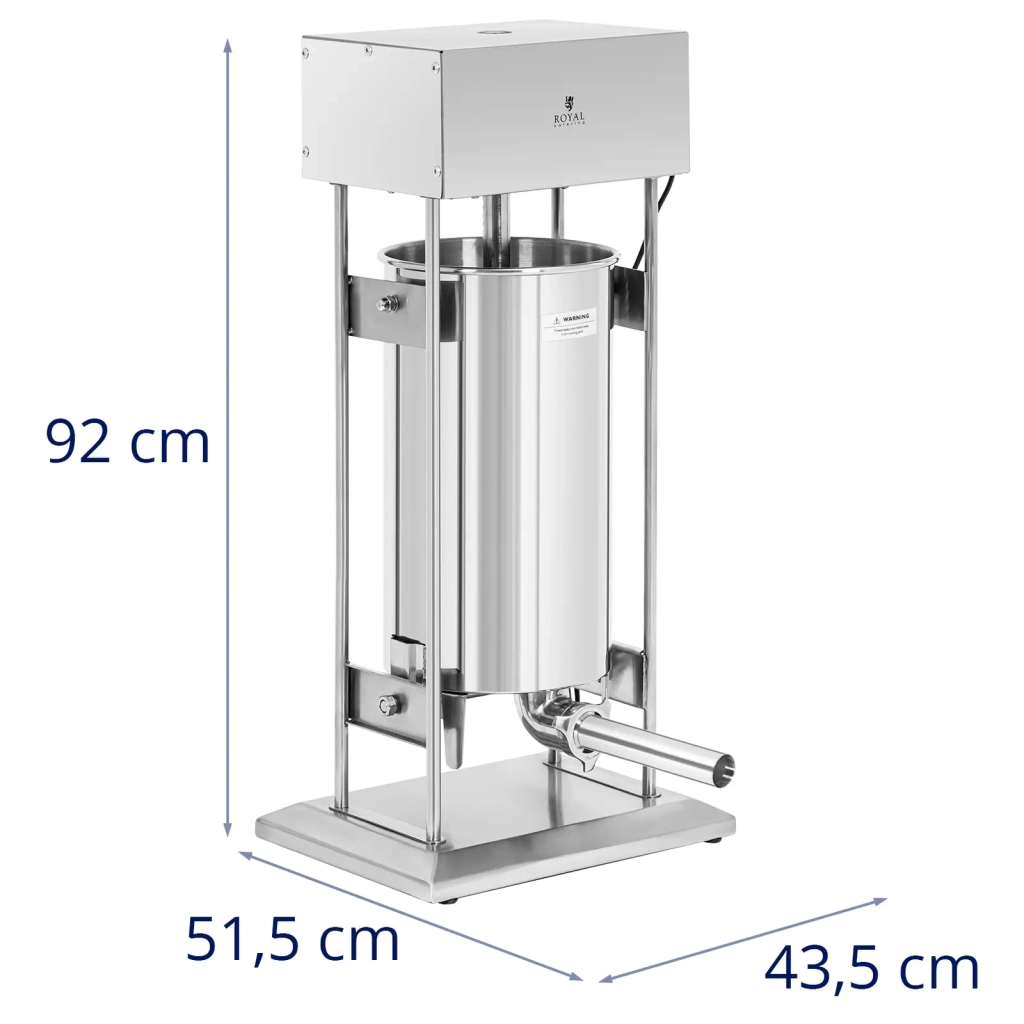 Insaccatrice elettrica da 25 litri con 4 tubi di riempimento in acciaio inox 14_0009756
