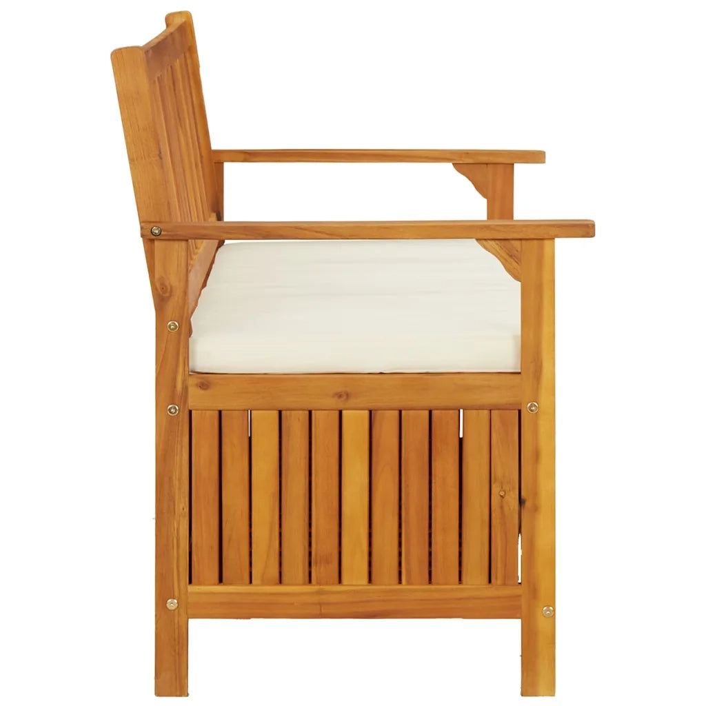 Cassapanca da Giardino in Legno Massello di Acacia 120x63x84 cm