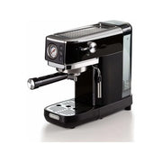 Ariete 1381 macchina da caffè con manometro, compatibile con caffè in polvere e cialde ese, 1300 w, capacità 1,1 l, 15 bar di pressione, filtro ½ tazze, dispositivo cappuccino, nero - 138112