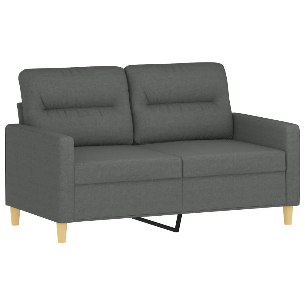 Set di Divani 3 pz con Cuscini Grigio Scuro in Tessuto 3201577