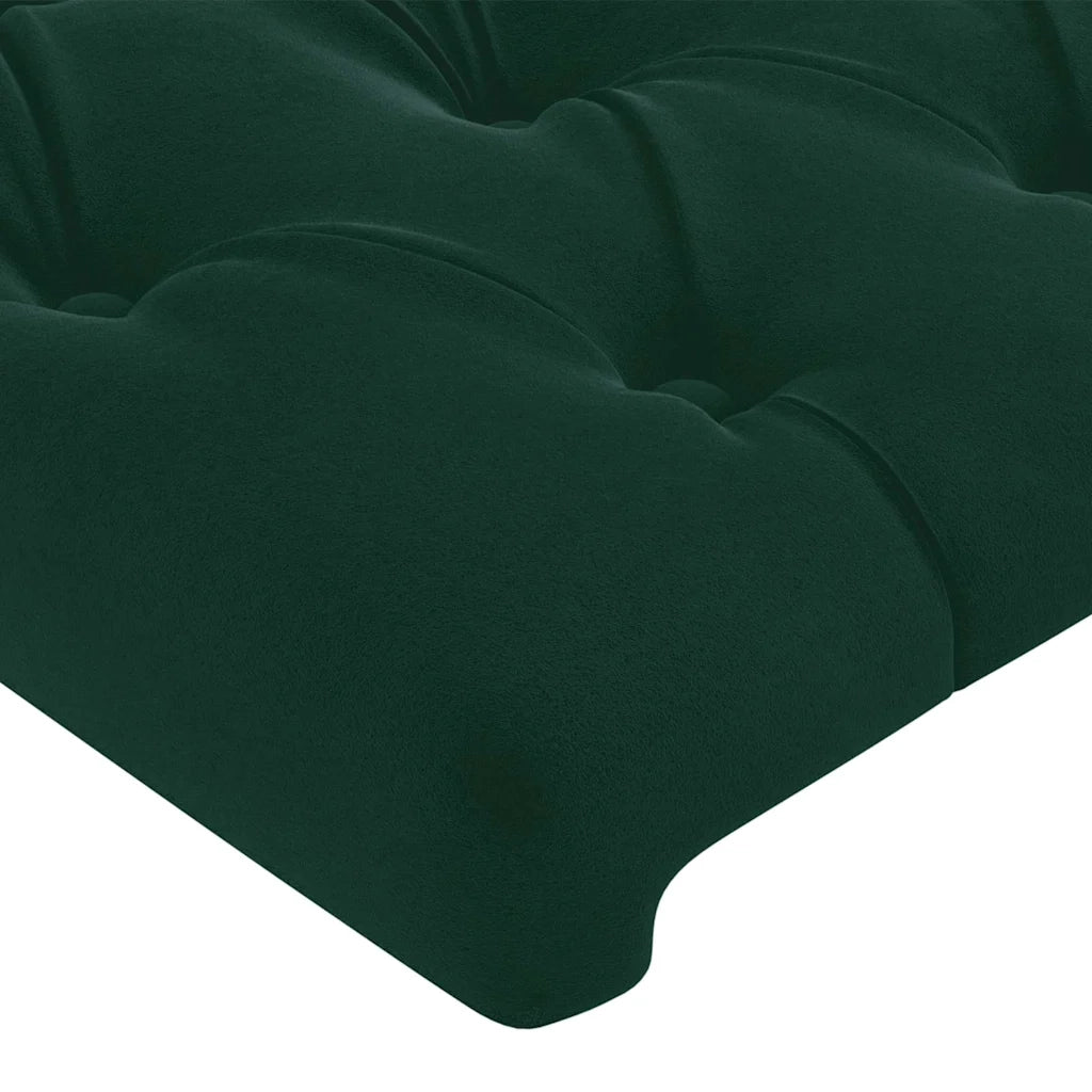Testiera | Testata ad Orecchio Verde Scuro 103x16x118/128cm in Velluto