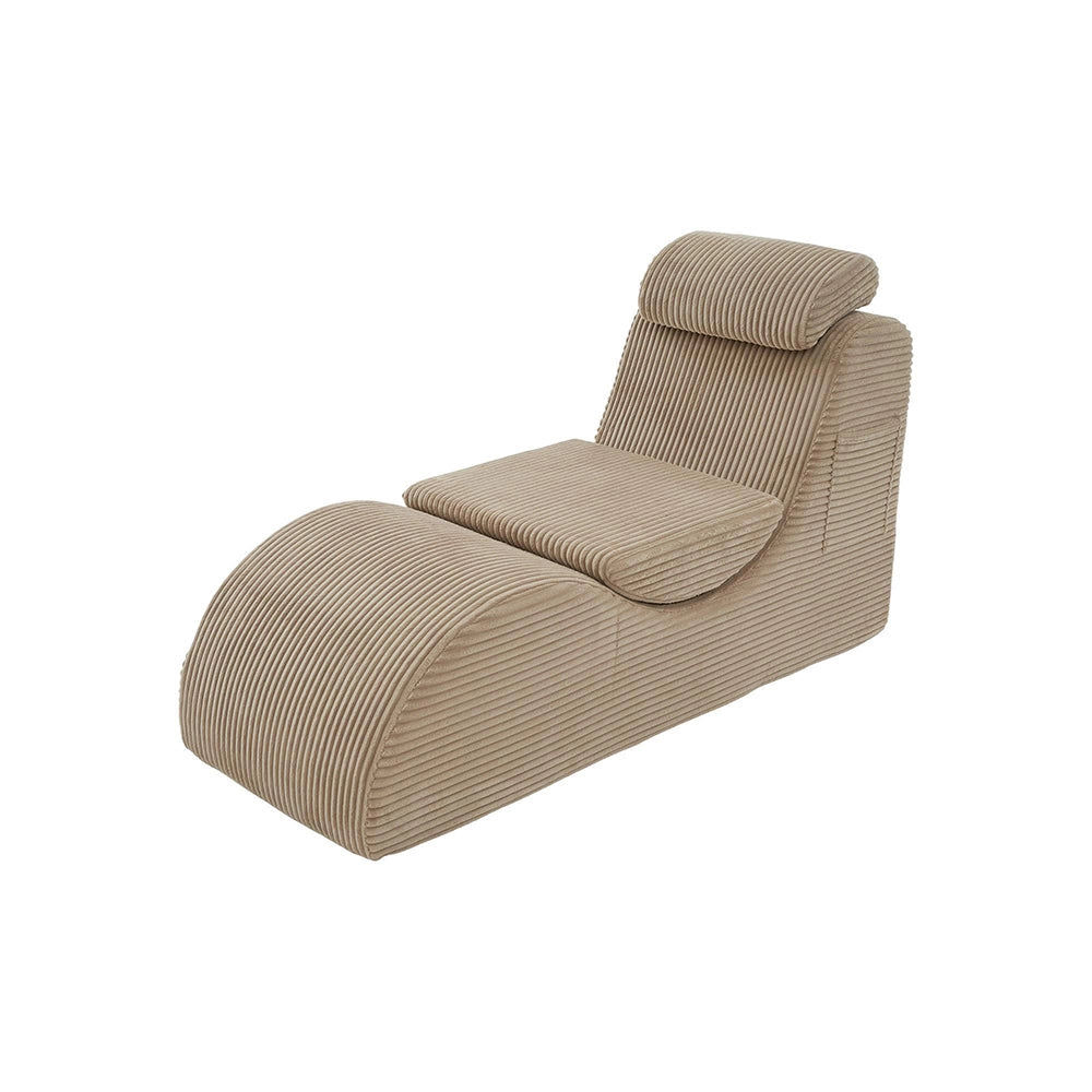 Sedia relax moderna - Xylo - Design ergonomico, schiuma elastica, cuscino rimovibile, tasca laterale, kaki